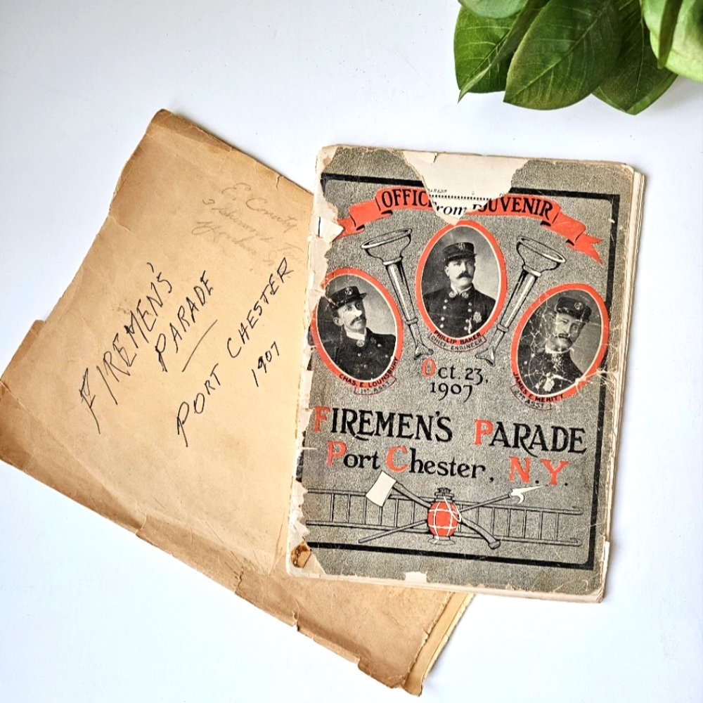 Rare 1907 Official Souvenir Firemen's Parade Port Chester New York, Collectible